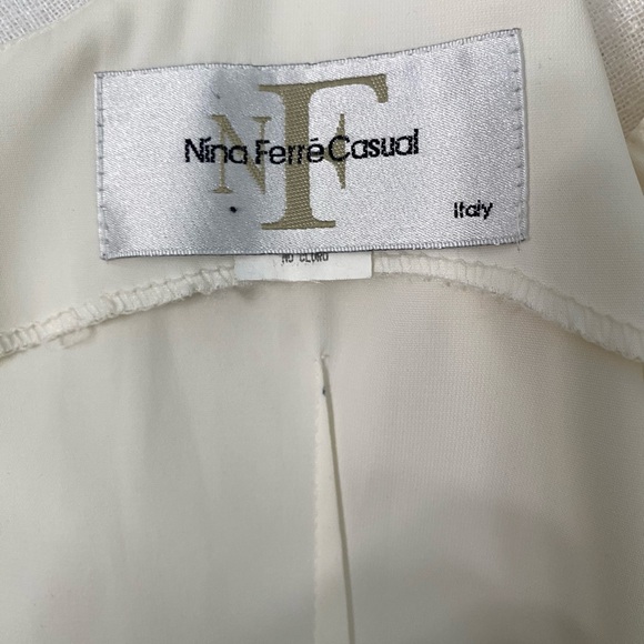 NINA FERRE sleeveless top,size7 see measurement! Cream - Picture 6 of 13